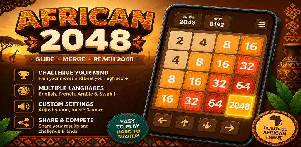 Unleash Your Mind with African 2048: The Ultimate Brain-Training Puzzle!