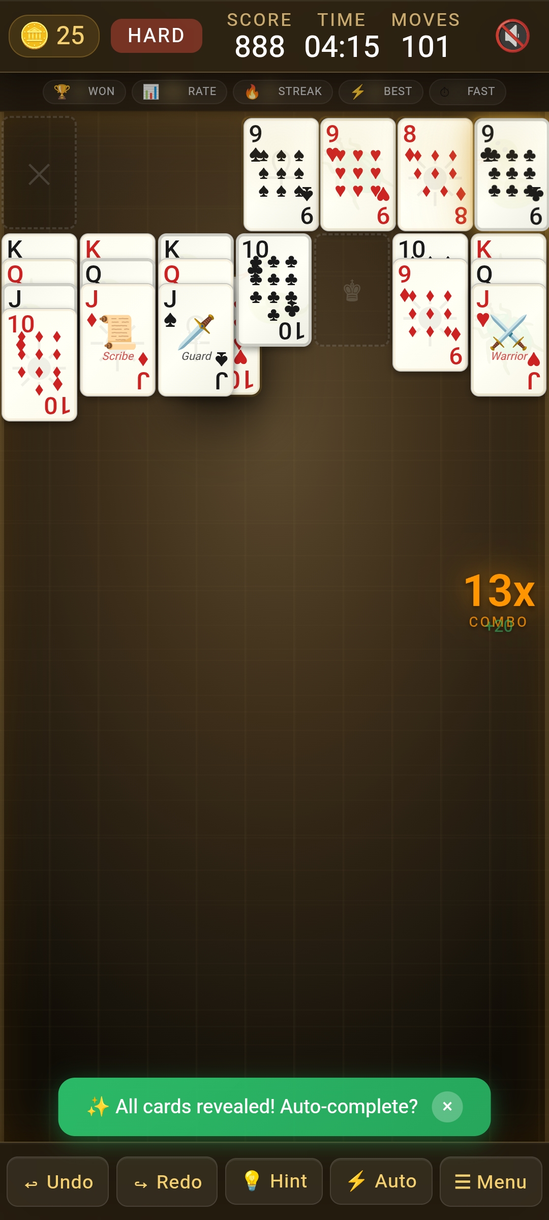 Three Draw Solitaire Adventure!